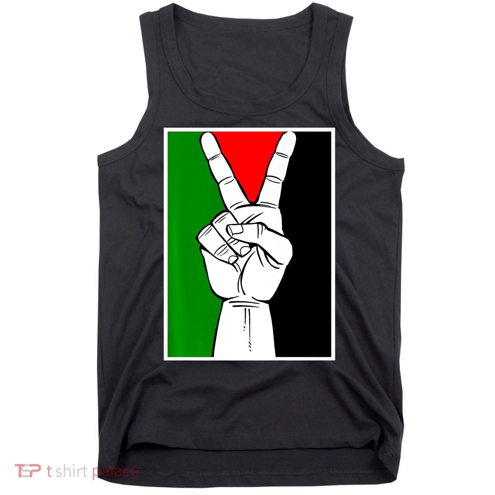 Palestine Support Victory Symbol Free Palestine Palestinian Tank Top