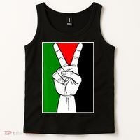 Palestine Support Victory Symbol Free Palestine Palestinian Tank Top thumb 2