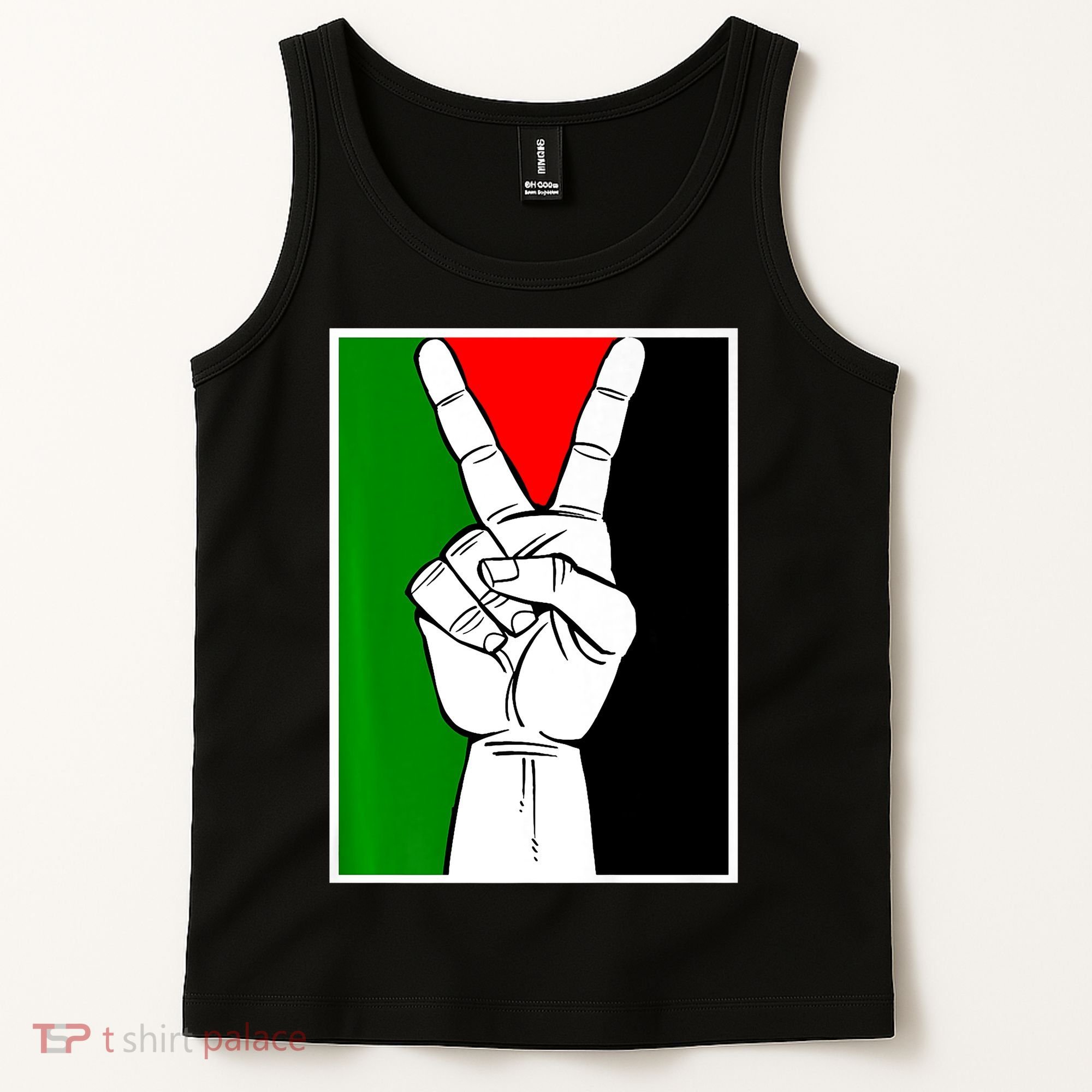 Palestine Support Victory Symbol Free Palestine Palestinian Tank Top