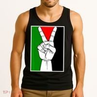 Palestine Support Victory Symbol Free Palestine Palestinian Tank Top thumb 3
