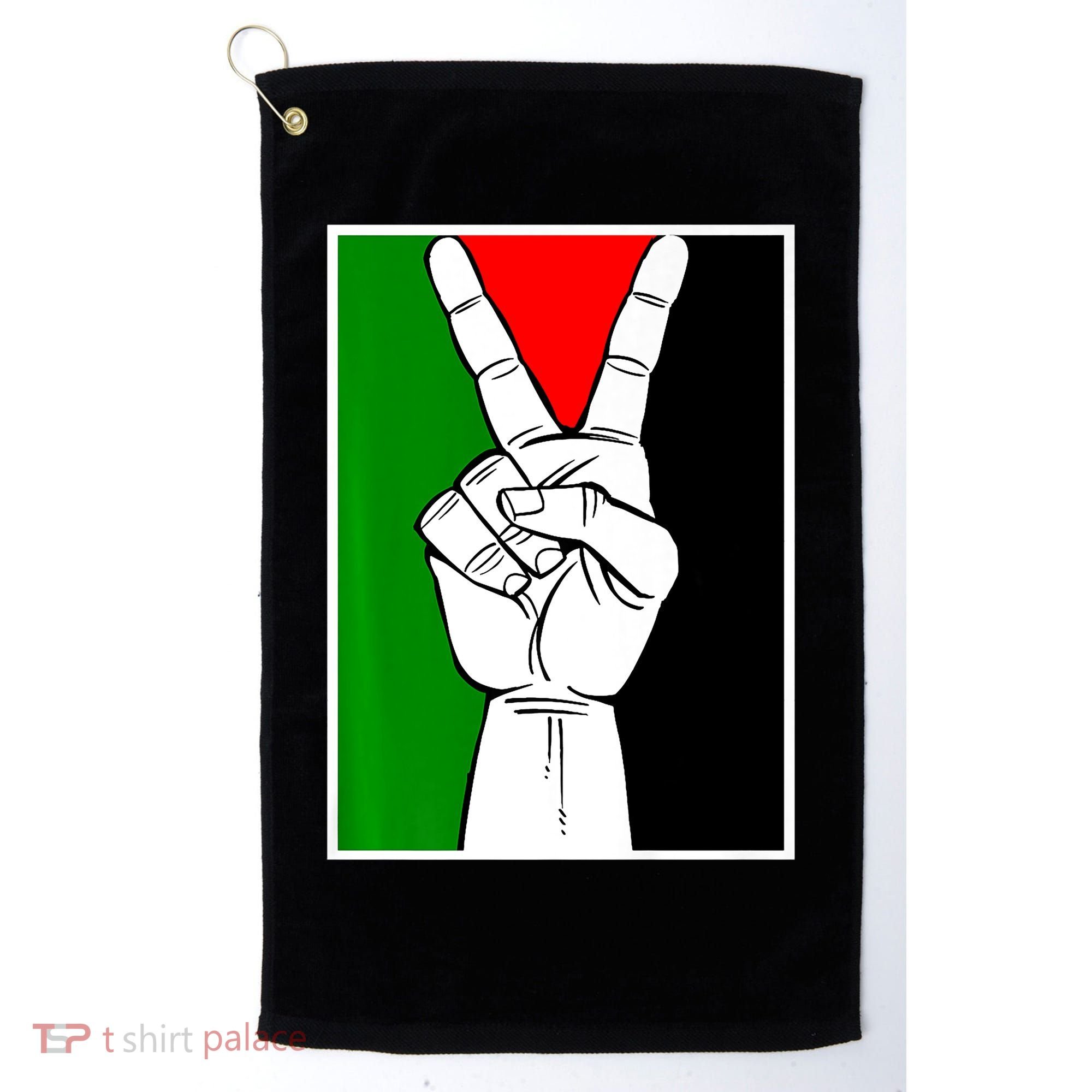 Palestine Support Victory Symbol Free Palestine Palestinian Golf Towel