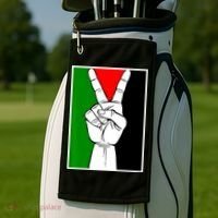 Palestine Support Victory Symbol Free Palestine Palestinian Golf Towel thumb 2