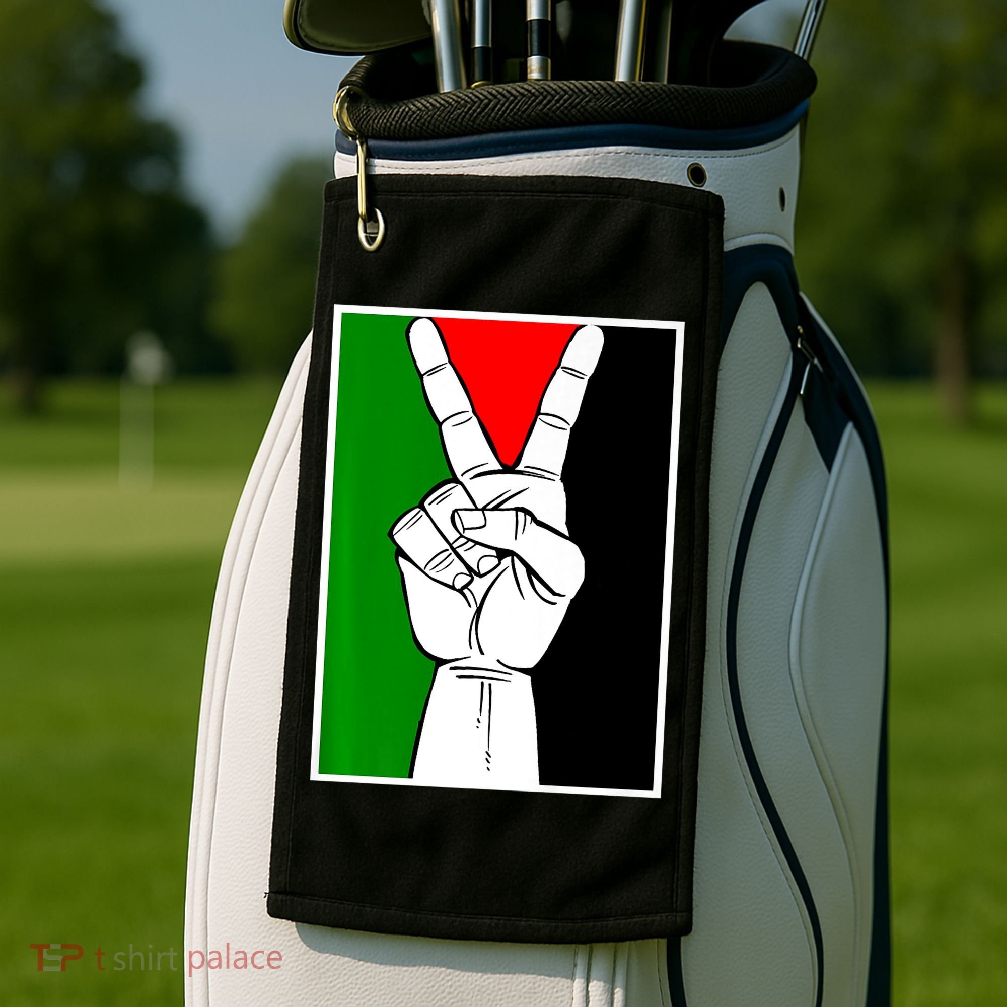 Palestine Support Victory Symbol Free Palestine Palestinian Golf Towel