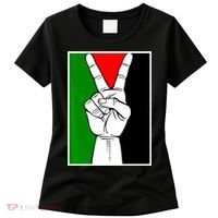 Palestine Support Victory Symbol Free Palestine Palestinian Women's T-Shirt thumb 0