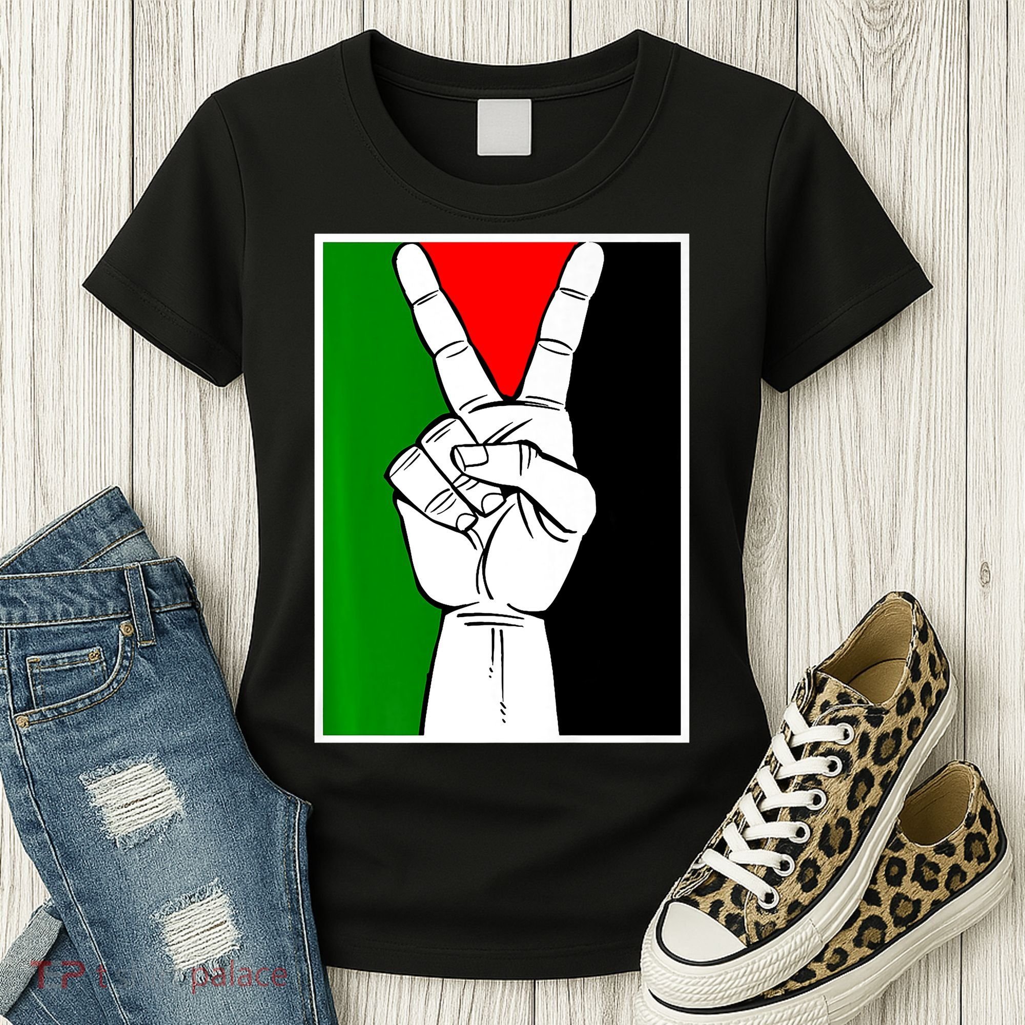 Palestine Support Victory Symbol Free Palestine Palestinian Women's T-Shirt