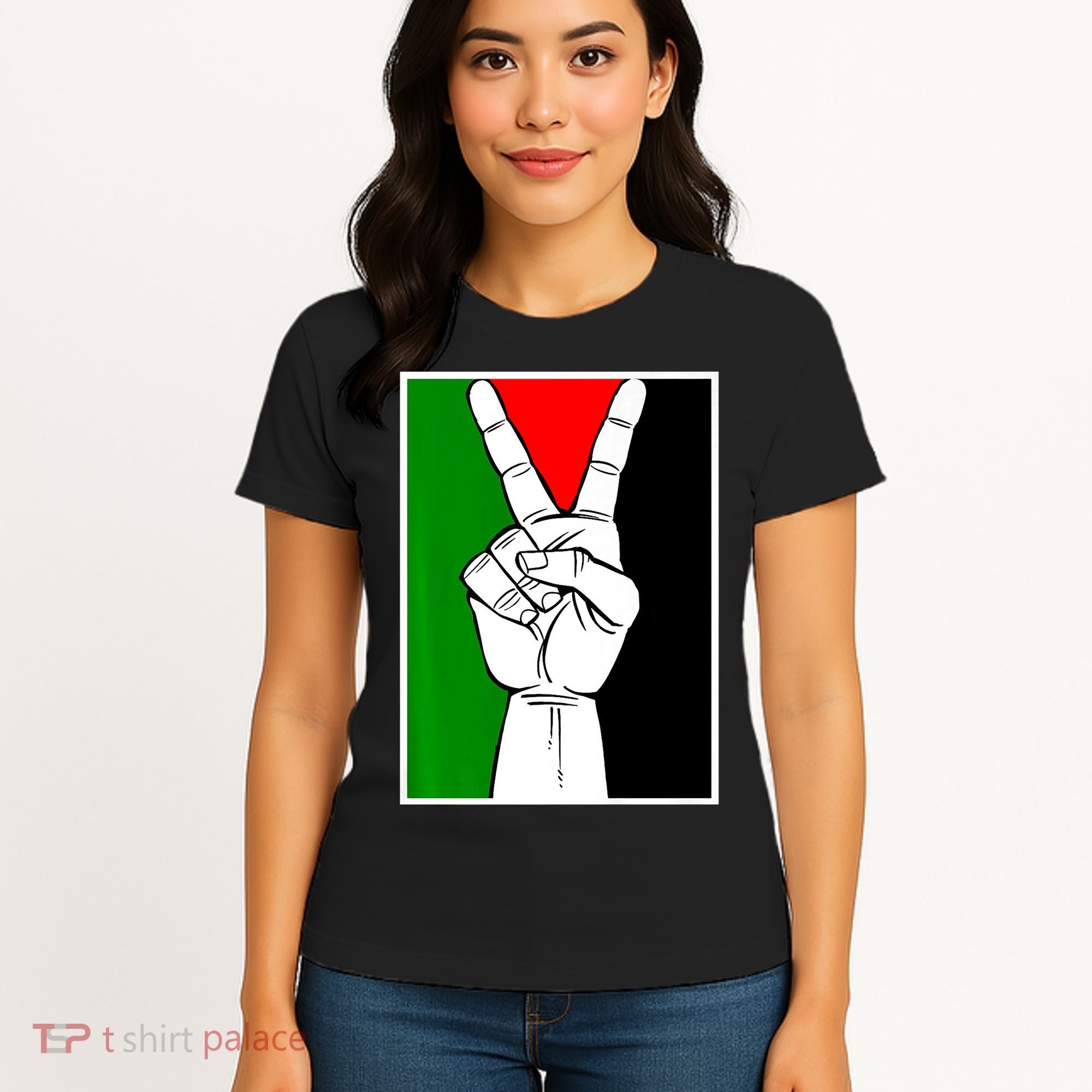 Palestine Support Victory Symbol Free Palestine Palestinian Women's T-Shirt