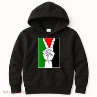 Palestine Support Victory Symbol Free Palestine Palestinian Kids Hoodie thumb 0