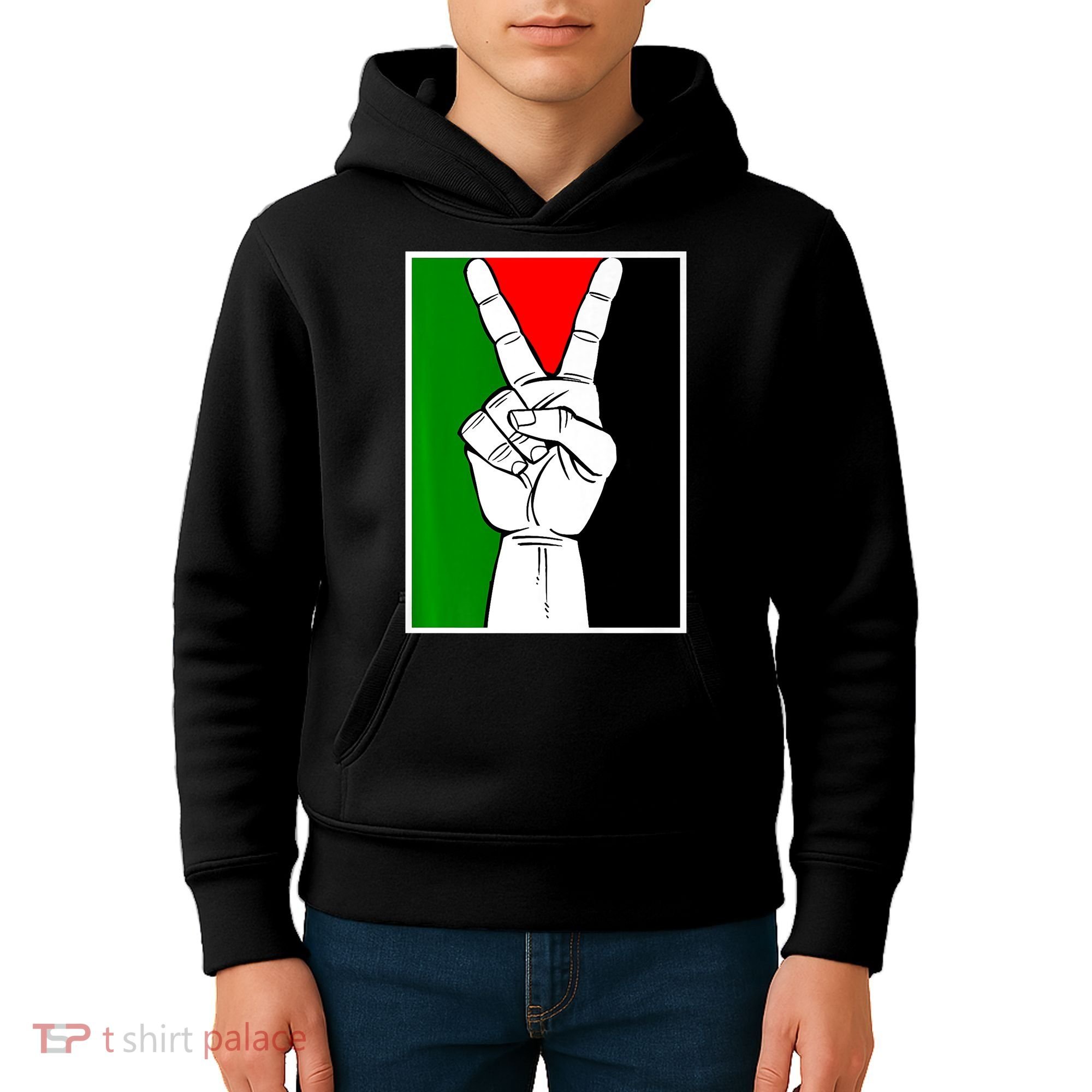 Palestine Support Victory Symbol Free Palestine Palestinian Kids Hoodie
