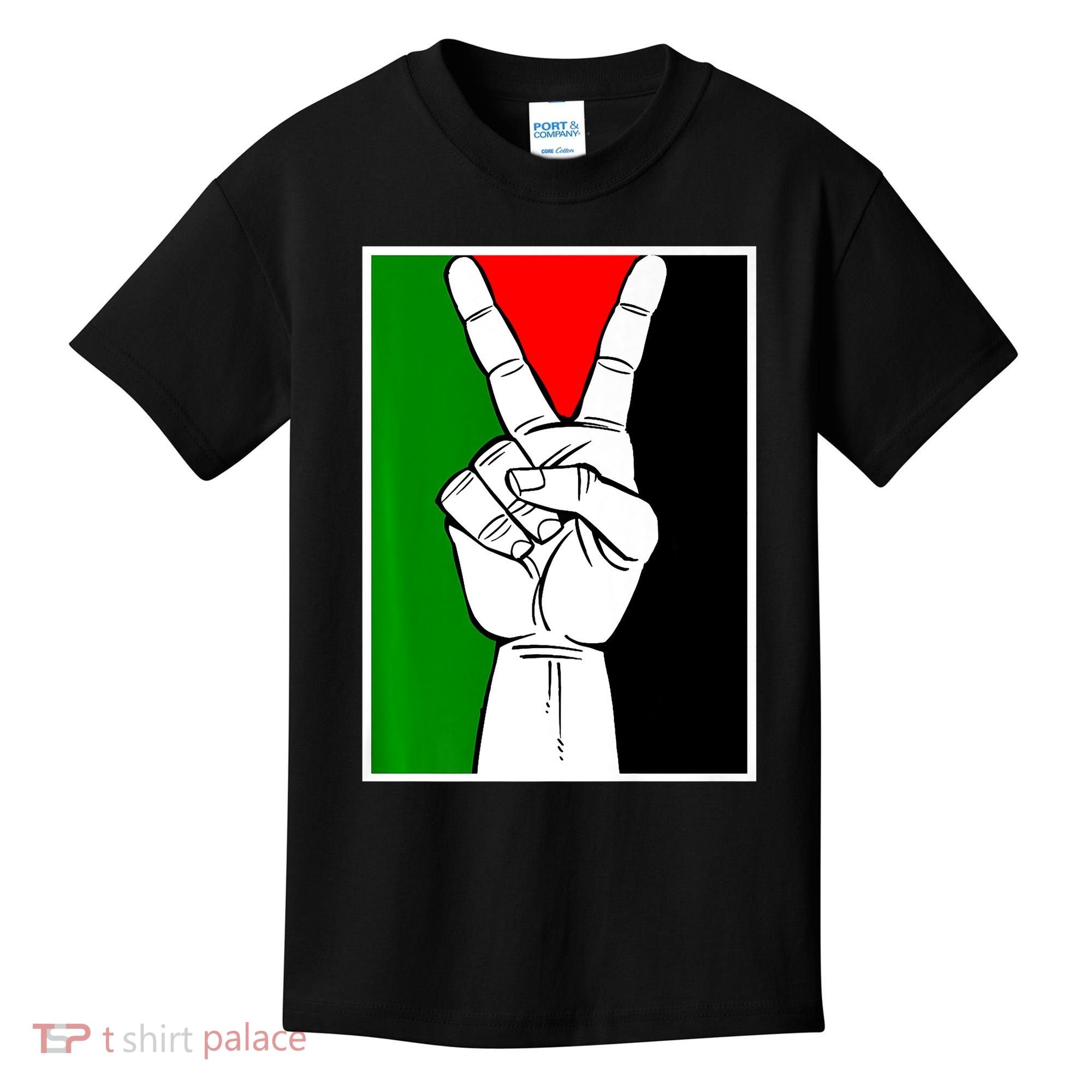 Palestine Support Victory Symbol Free Palestine Palestinian Kids T-Shirt