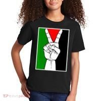 Palestine Support Victory Symbol Free Palestine Palestinian Kids T-Shirt thumb 2