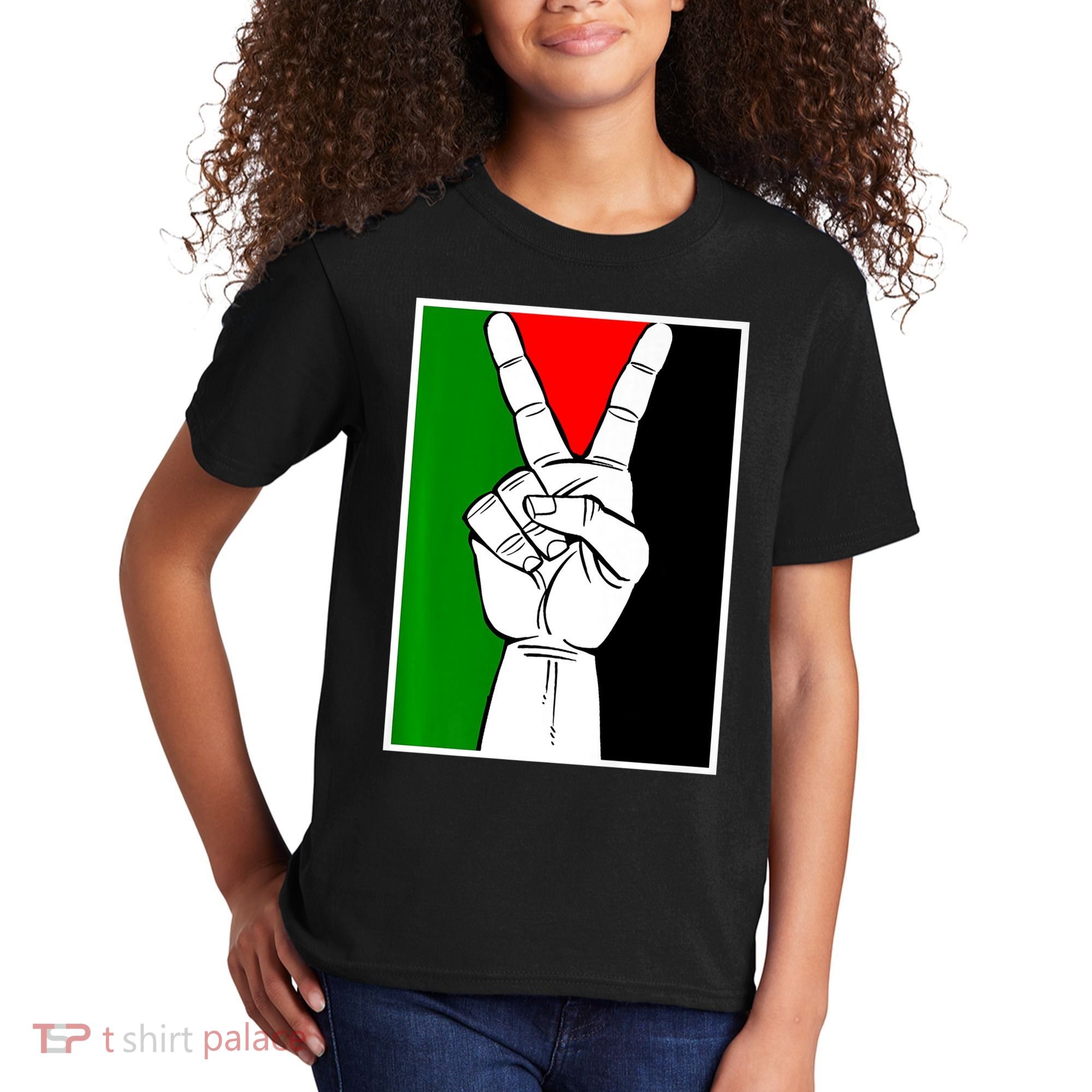 Palestine Support Victory Symbol Free Palestine Palestinian Kids T-Shirt