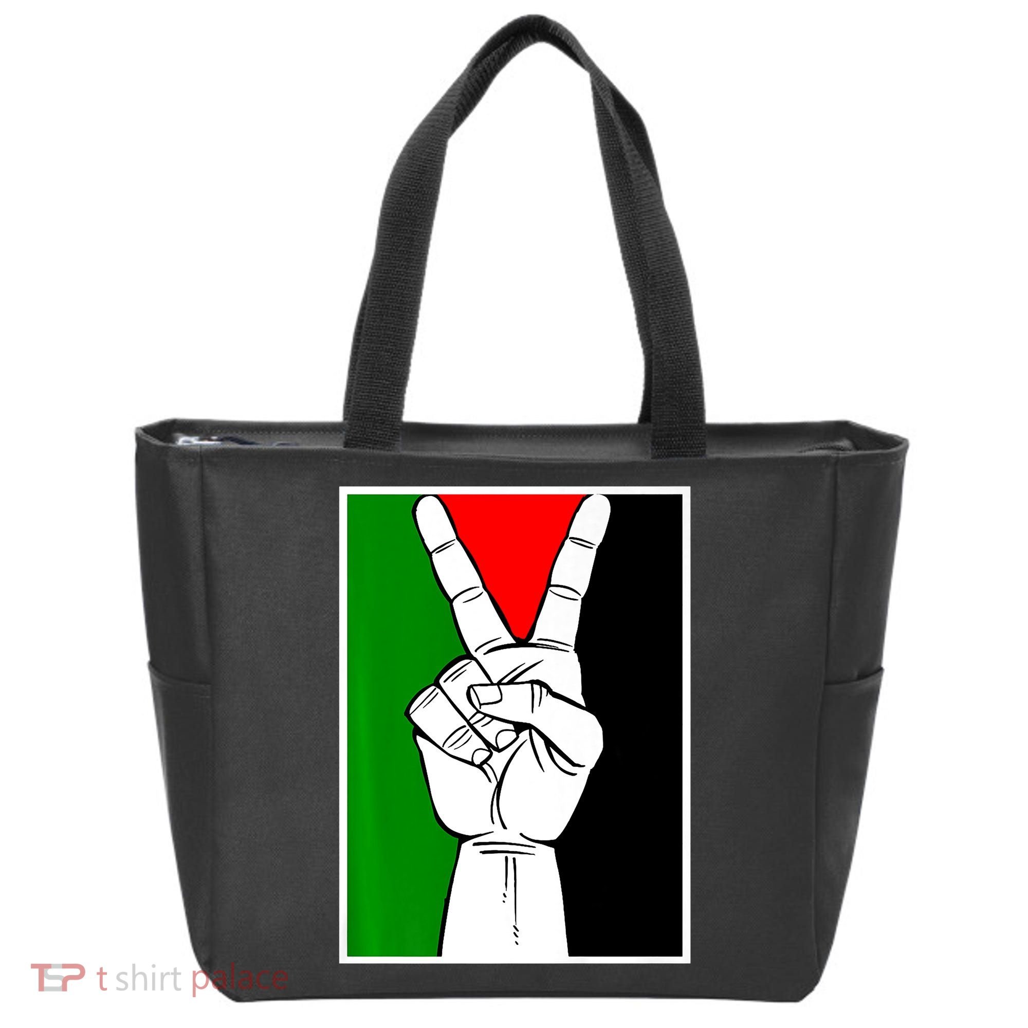 Palestine Support Victory Symbol Free Palestine Palestinian Tote Bag