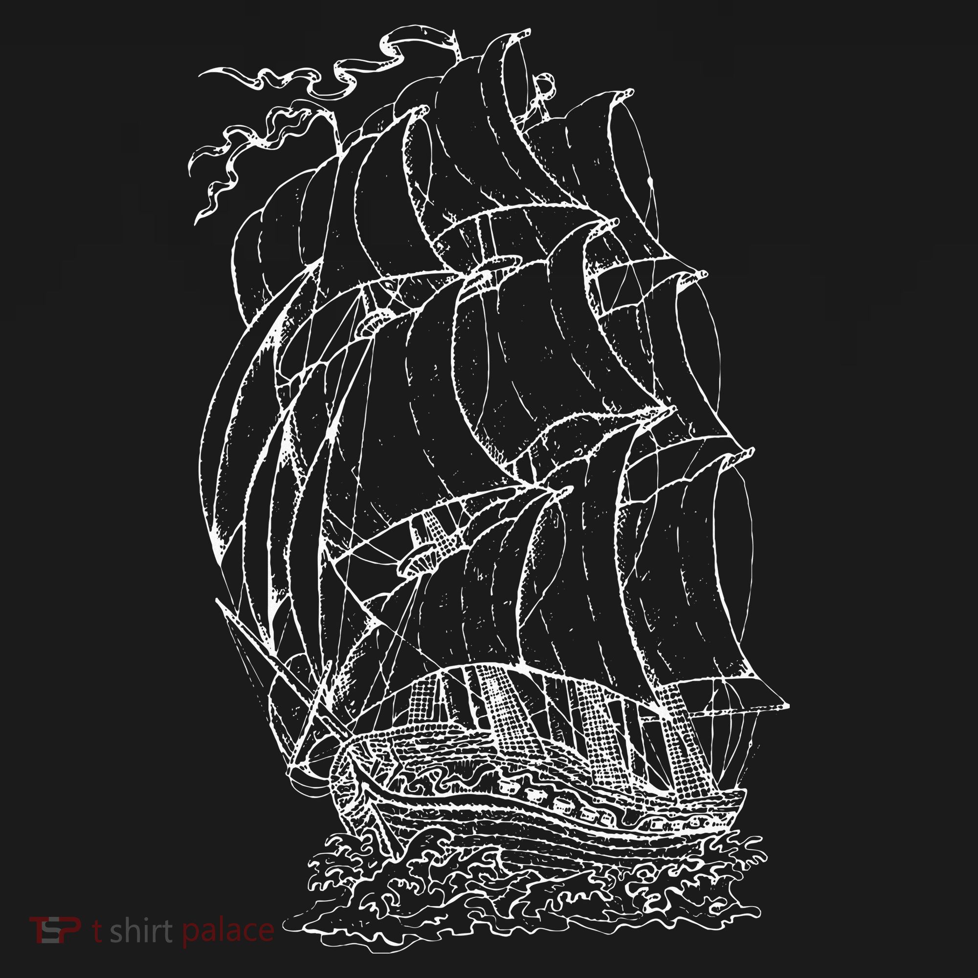 Pirate Ship Vintage Retro Nautical Sailing Boat Captain T-Shirt