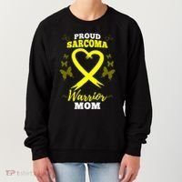 Proud Sarcoma Warrior Mom Sarcoma Awareness Bone Cancer Great Gift Women's Sweatshirt thumb 0