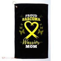 Proud Sarcoma Warrior Mom Sarcoma Awareness Bone Cancer Great Gift Golf Towel thumb 0
