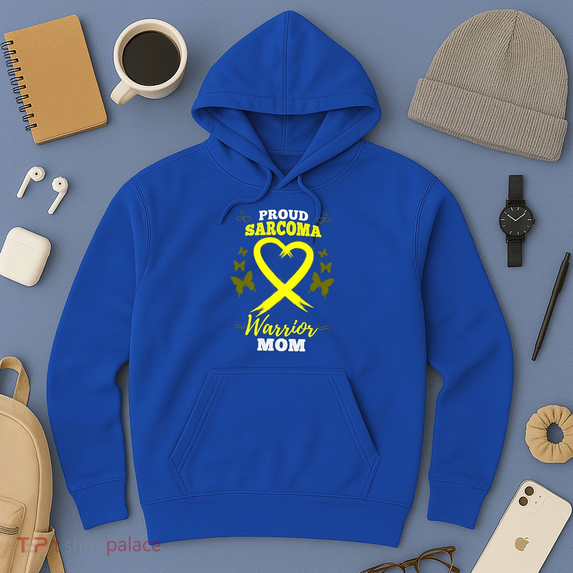 Proud Sarcoma Warrior Mom Sarcoma Awareness Bone Cancer Great Gift Hoodie