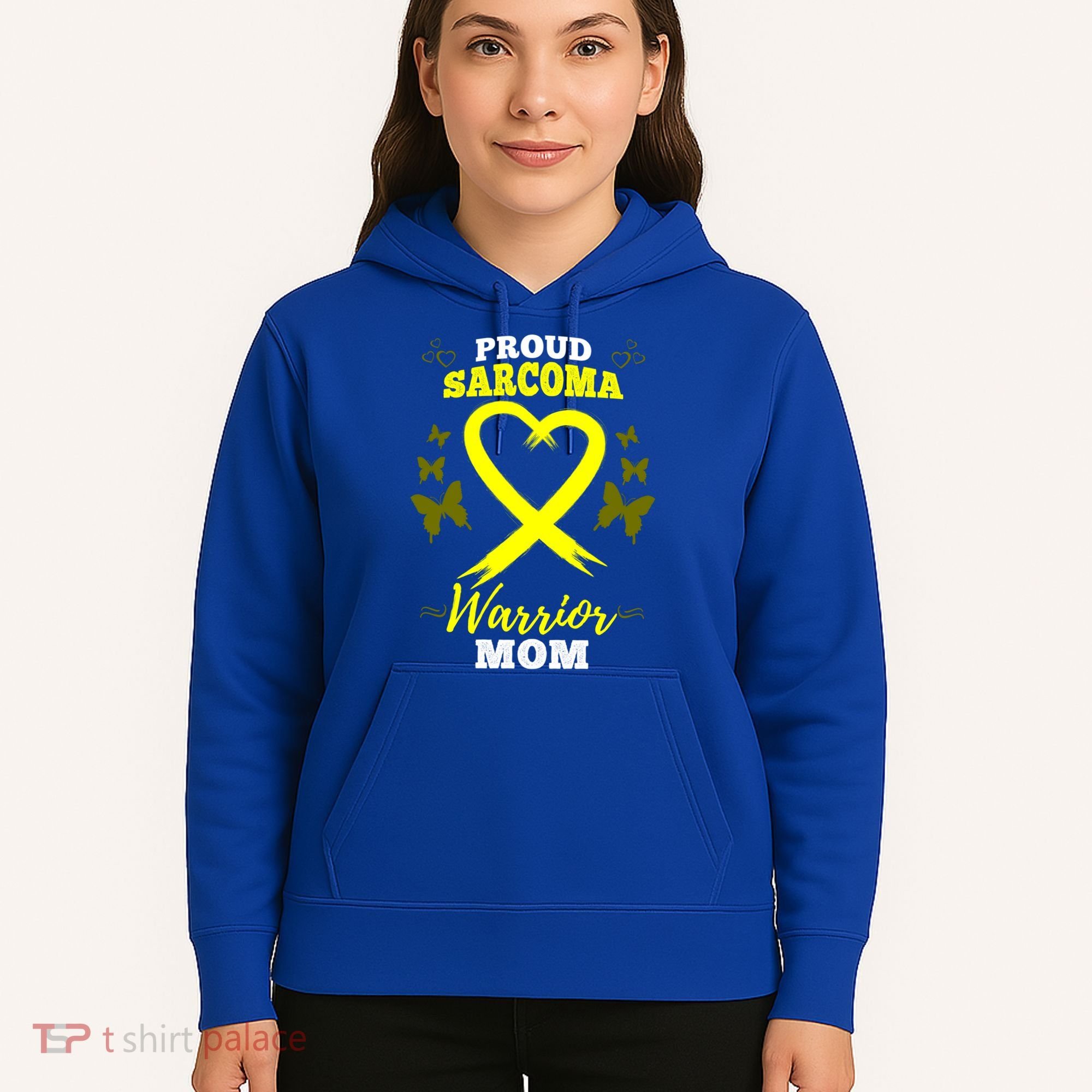 Proud Sarcoma Warrior Mom Sarcoma Awareness Bone Cancer Great Gift Hoodie