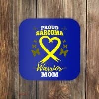 Proud Sarcoma Warrior Mom Sarcoma Awareness Bone Cancer Great Gift Coaster thumb 0