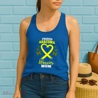 Proud Sarcoma Warrior Mom Sarcoma Awareness Bone Cancer Great Gift Women's Tank Top thumb 2