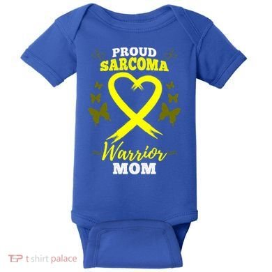 Proud Sarcoma Warrior Mom Sarcoma Awareness Bone Cancer Great Gift Baby Bodysuit
