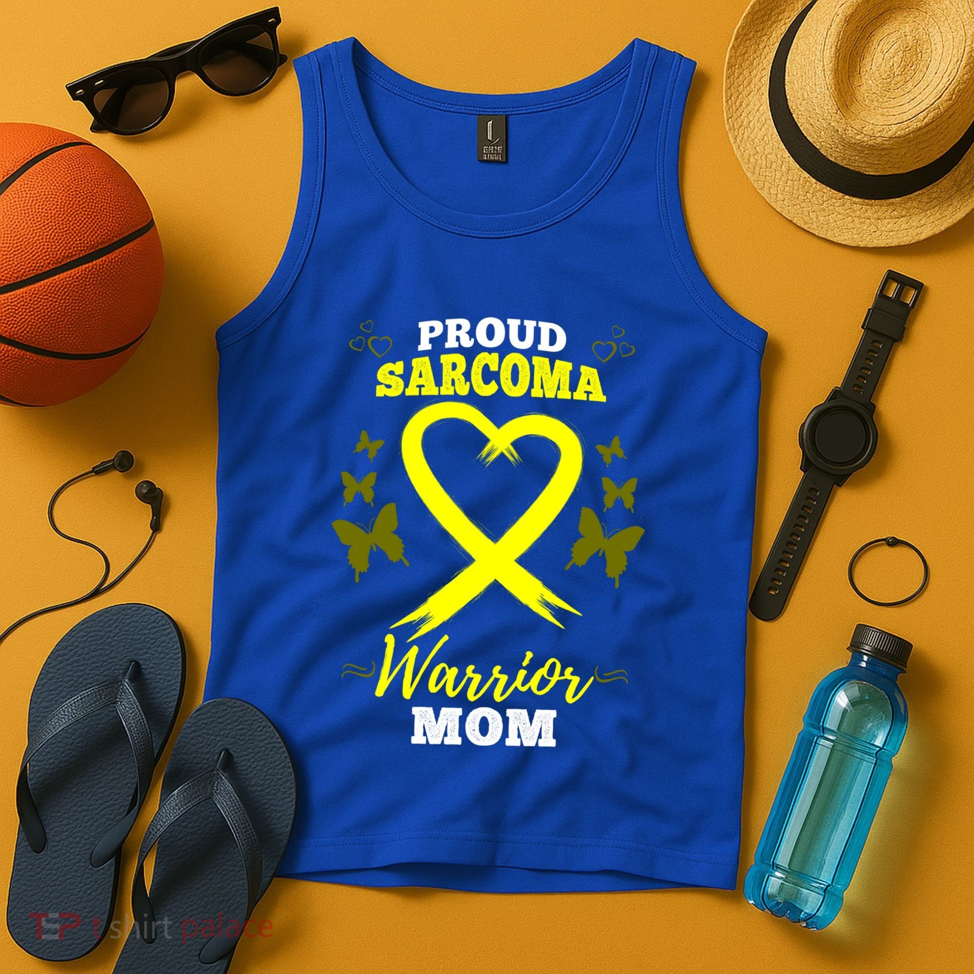 Proud Sarcoma Warrior Mom Sarcoma Awareness Bone Cancer Great Gift Tank Top