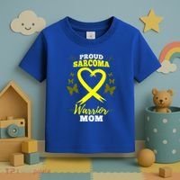 Proud Sarcoma Warrior Mom Sarcoma Awareness Bone Cancer Great Gift Toddler T-Shirt thumb 3