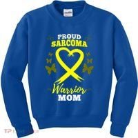 Proud Sarcoma Warrior Mom Sarcoma Awareness Bone Cancer Great Gift Kids Sweatshirt thumb 0