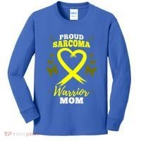 Proud Sarcoma Warrior Mom Sarcoma Awareness Bone Cancer Great Gift Kids Long Sleeve Shirt thumb 0