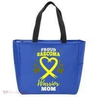 Proud Sarcoma Warrior Mom Sarcoma Awareness Bone Cancer Great Gift Tote Bag thumb 0