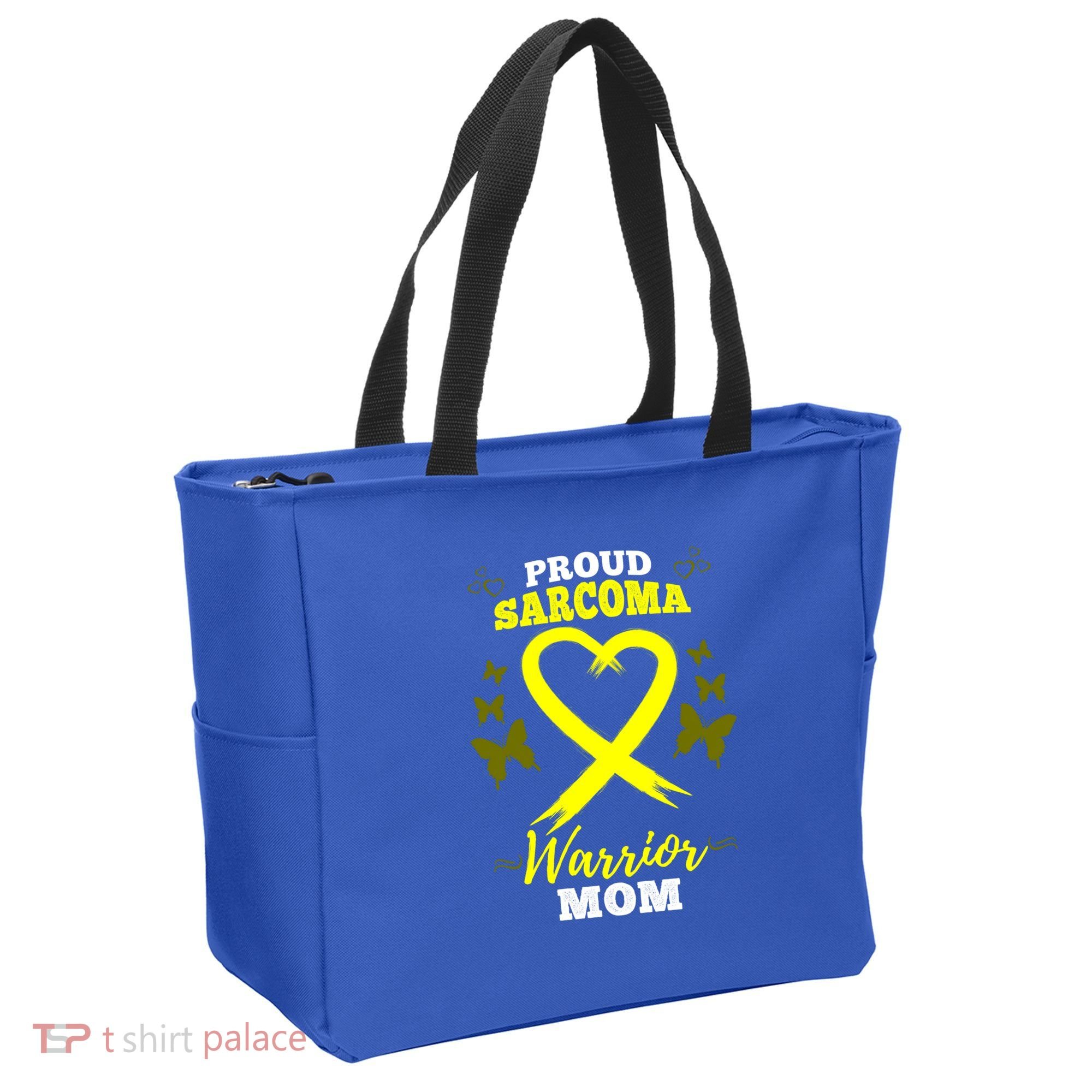 Proud Sarcoma Warrior Mom Sarcoma Awareness Bone Cancer Great Gift Tote Bag
