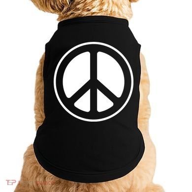 Peace Sign White Doggie Tank