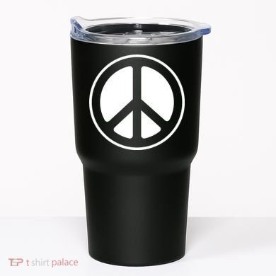 Peace Sign White Tumbler