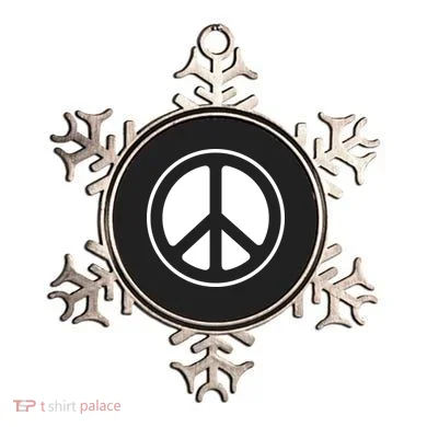 Peace Sign White Ornament