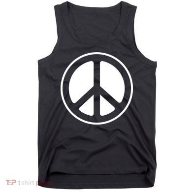 Peace Sign White Tank Top