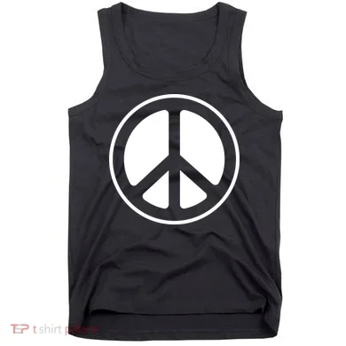 Peace Sign White Tank Top