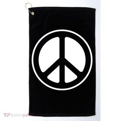Peace Sign White Golf Towel