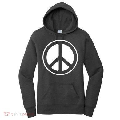 Peace Sign White Women's Hoodie