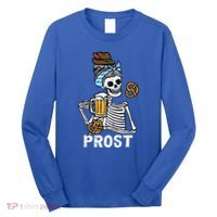 Prost Skeleton Women Bavarian Octoberfest German Oktoberfest Long Sleeve Shirt thumb 0