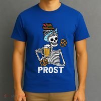 Prost Skeleton Women Bavarian Octoberfest German Oktoberfest T-Shirt thumb 3