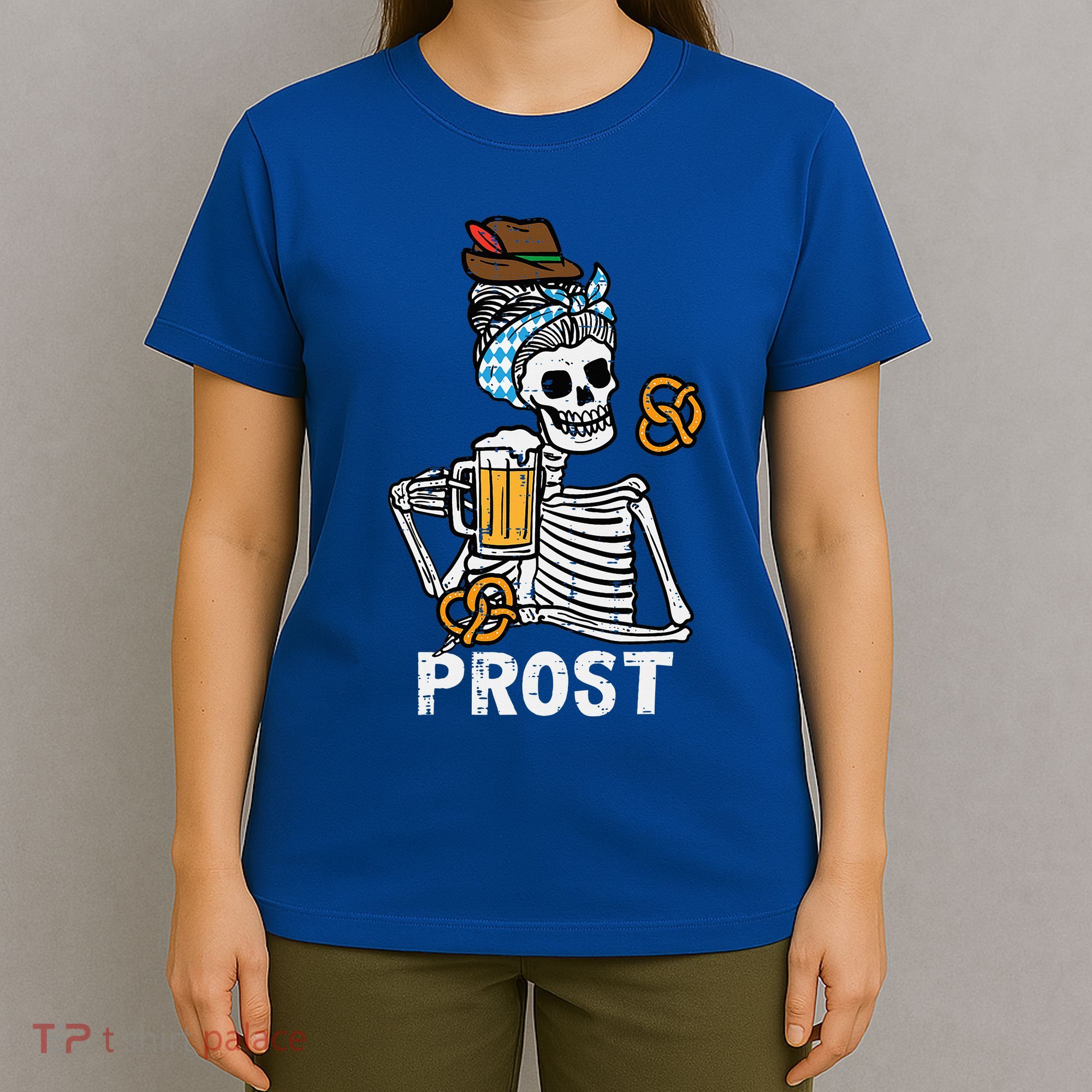 Prost Skeleton Women Bavarian Octoberfest German Oktoberfest T-Shirt