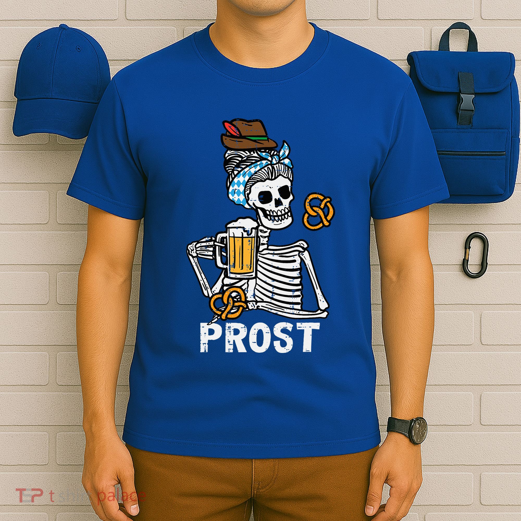 Prost Skeleton Women Bavarian Octoberfest German Oktoberfest T-Shirt