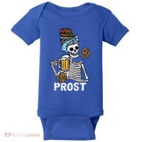 Prost Skeleton Women Bavarian Octoberfest German Oktoberfest Baby Bodysuit thumb 0