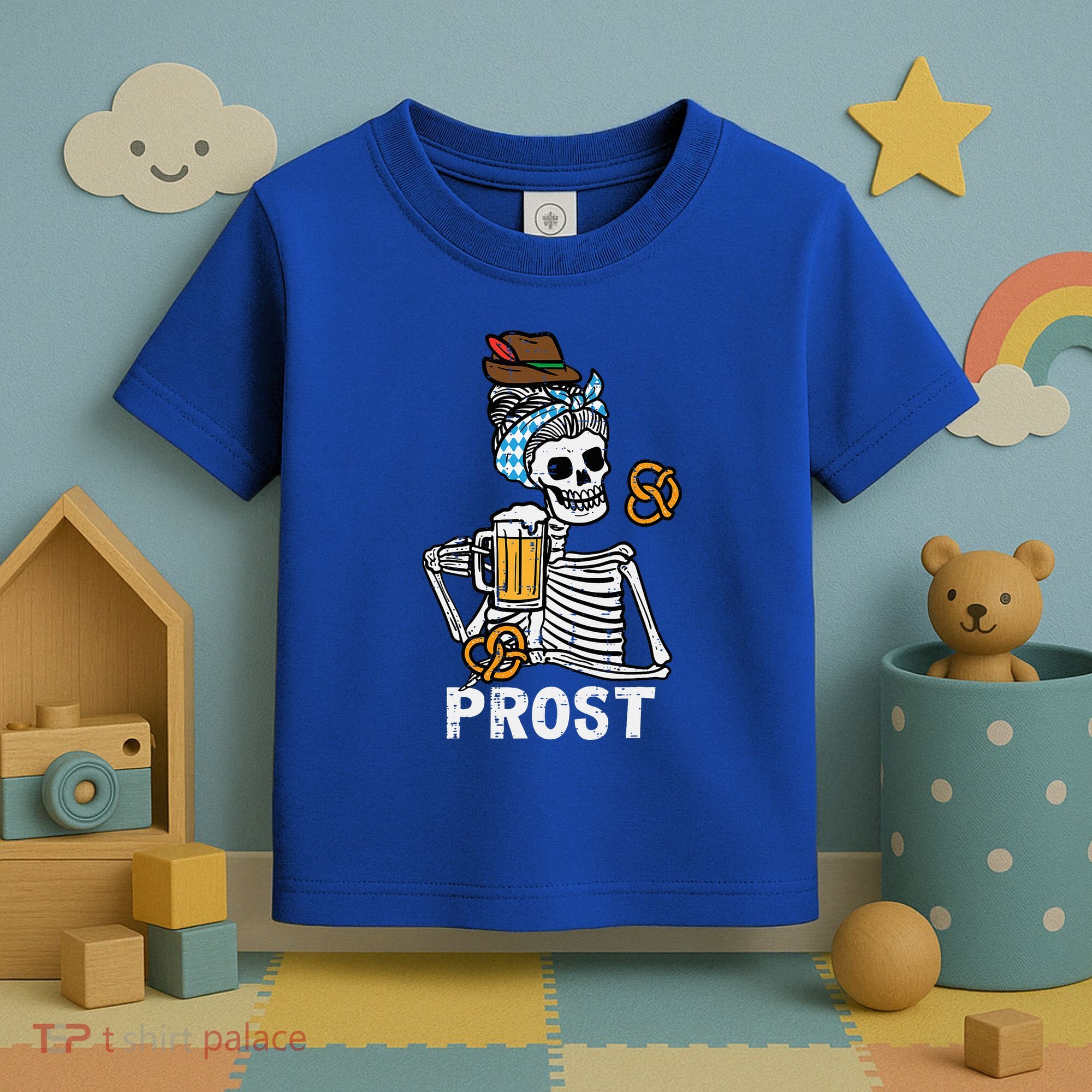 Prost Skeleton Women Bavarian Octoberfest German Oktoberfest Toddler T-Shirt