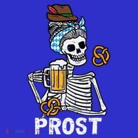 Prost Skeleton Women Bavarian Octoberfest German Oktoberfest Visor thumb 3