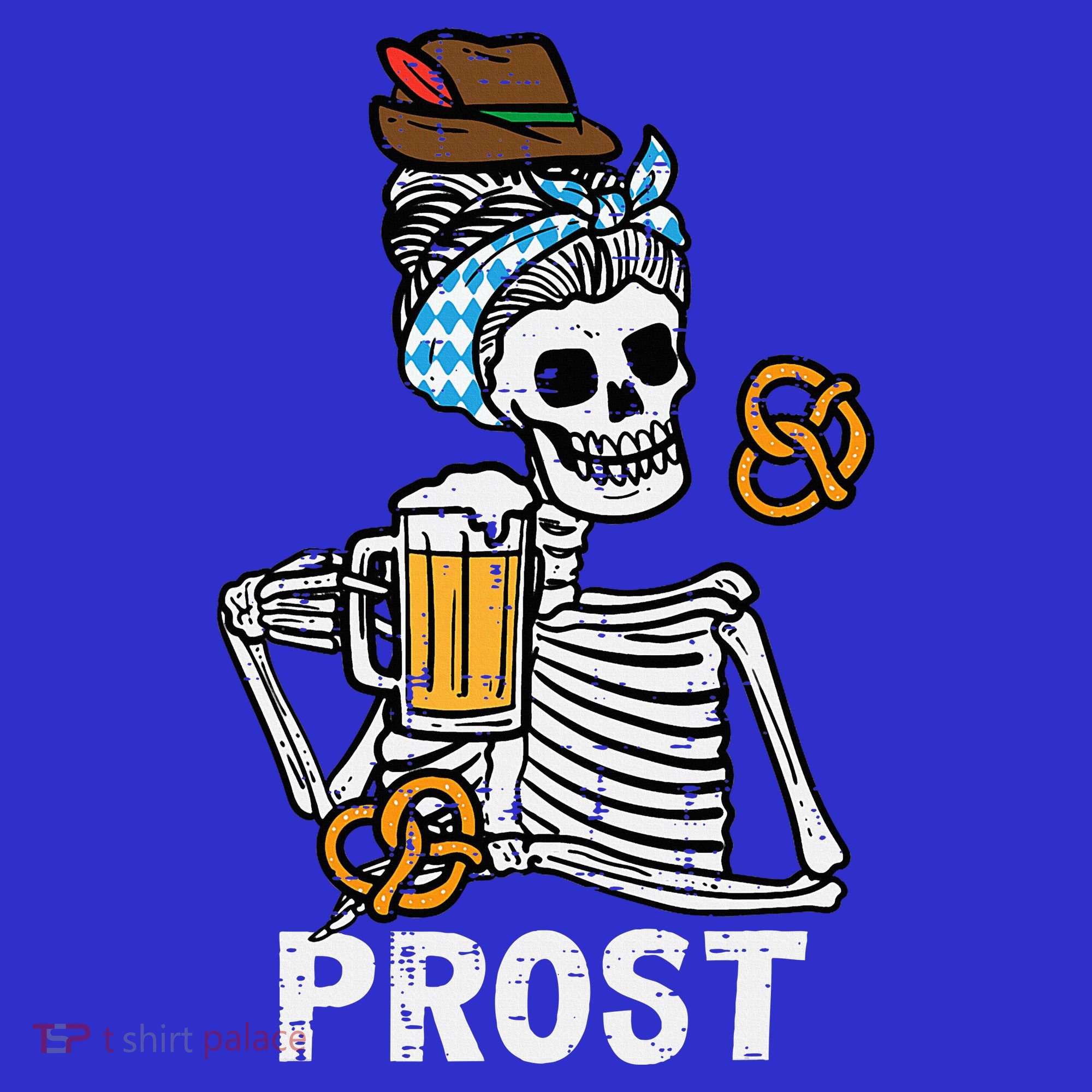 Prost Skeleton Women Bavarian Octoberfest German Oktoberfest Visor