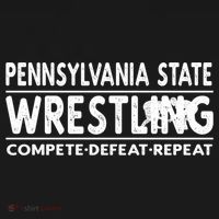 Pennsylvania State Wrestling Compete Defeat Repeat Gift Yupoong Adult 5-Panel Trucker Hat thumb 2