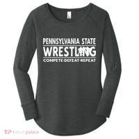 Pennsylvania State Wrestling Compete Defeat Repeat Gift Women's Perfect Tri Tunic Long Sleeve Shirt thumb 0