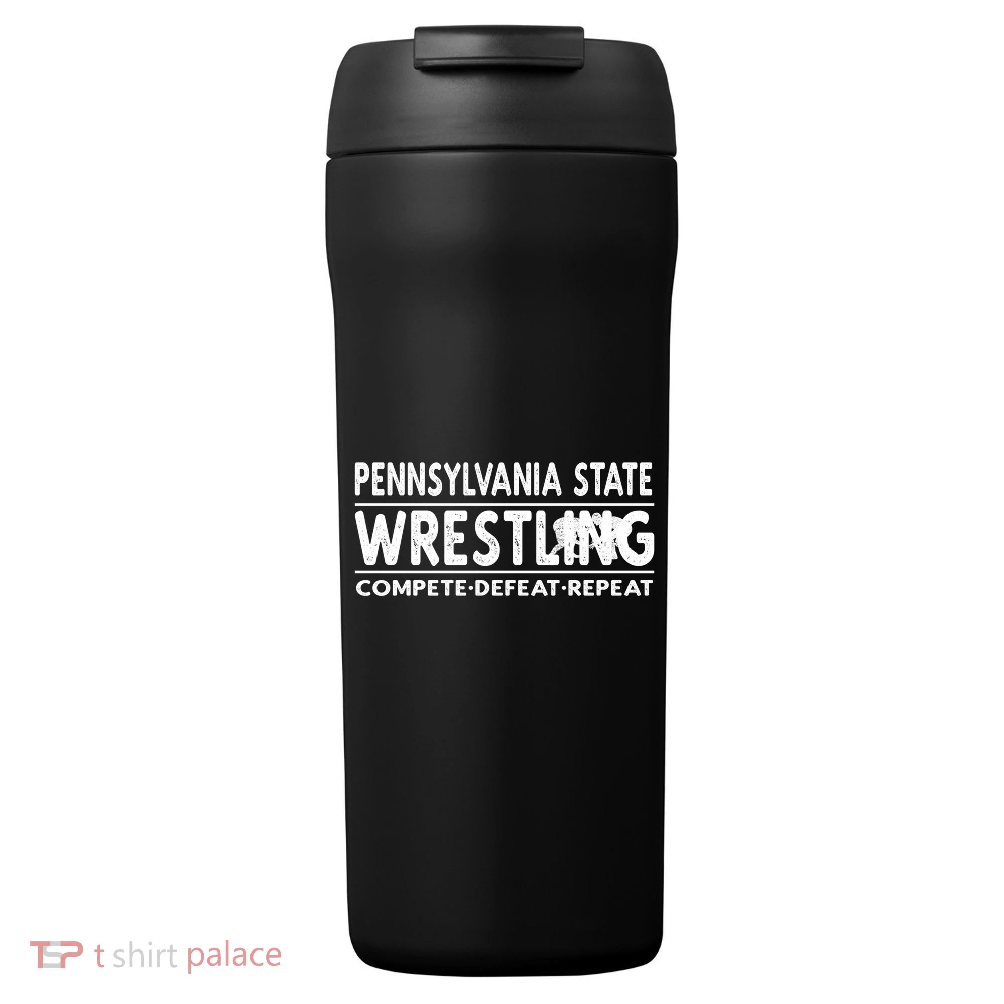 Pennsylvania State Wrestling Compete Defeat Repeat Gift 24oz Duet Stainless Steel Tumbler