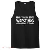 Pennsylvania State Wrestling Compete Defeat Repeat Gift PosiCharge Competitor Tank thumb 0