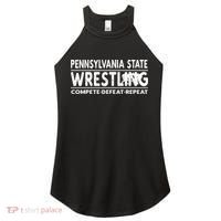 Pennsylvania State Wrestling Compete Defeat Repeat Gift Women's Perfect Tri Rocker Tank thumb 0